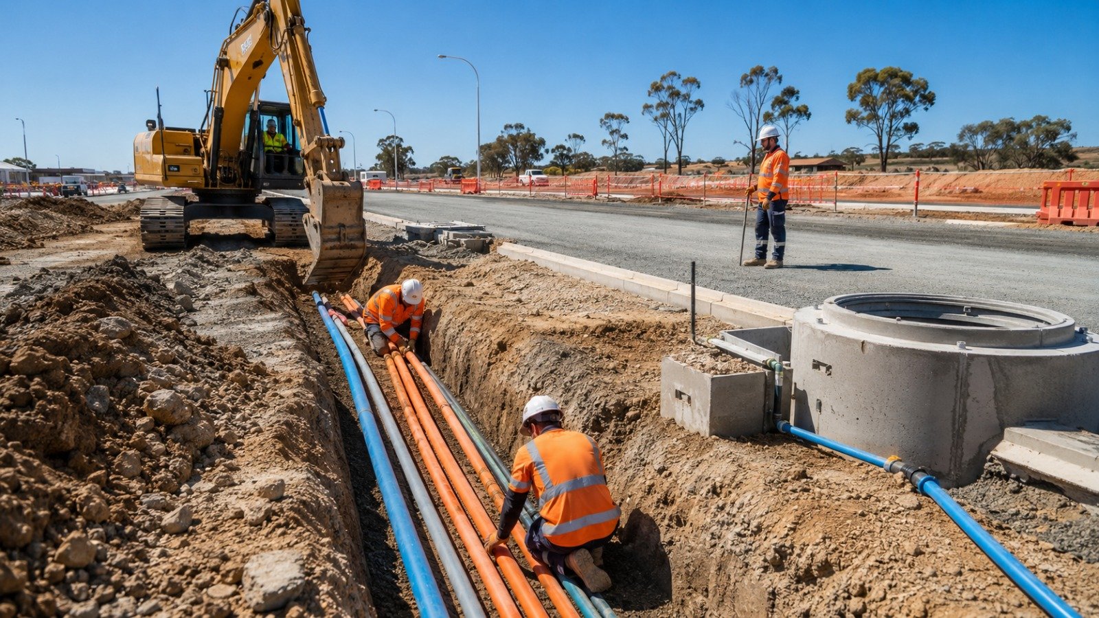 Dewatering and drainage pipe installation