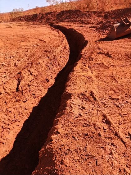 Material placement during the Pilbara civil earthworks project